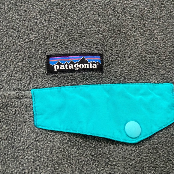 Patagonia Synchilla snap T gray teal blue pullover fleece jacket medium - Picture 2 of 10